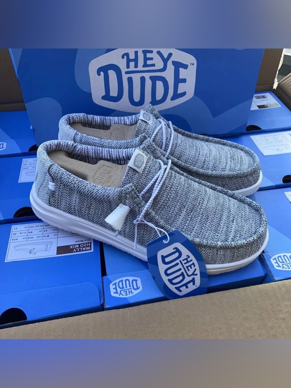 HEY DUDE Men's Wally H2O Mix Sox Metal Slip-On Shoes